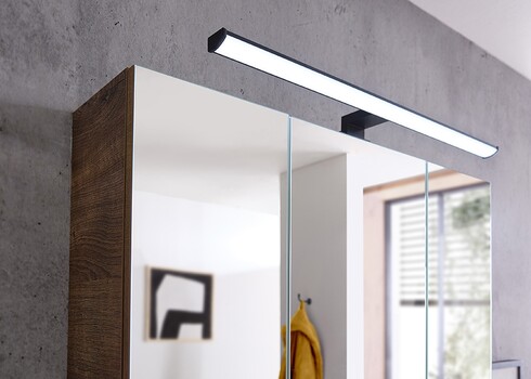 Peegelkapp 76-II tume tamm, 75x20xH70 cm, LED