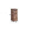 Vannitoakapp 374 tume tamm / must, 30x33xH72 cm