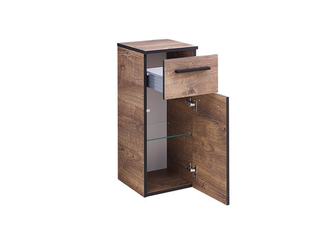 Vannitoakapp 374 tume tamm / must, 30x33xH72 cm