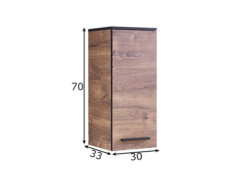 Seinakapp 374 tume tamm / must, 30x20xH70 cm