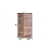 Seinakapp 374 tume tamm / must, 30x20xH70 cm