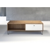 Diivanilaud TOUCH mattvalge / tamm, 110x60xH37 cm