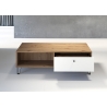 Diivanilaud TOUCH mattvalge / tamm, 110x60xH37 cm