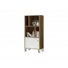 Kapp-riiul TOUCH mattvalge / tamm, 63x40xH136 cm
