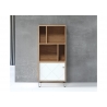 Kapp-riiul TOUCH mattvalge / tamm, 63x40xH136 cm