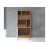 Kapp-riiul TOUCH mattvalge / tamm, 63x40xH136 cm