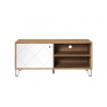 Tv-alus TOUCH mattvalge / tamm, 123x40xH56 cm
