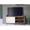 Tv-alus TOUCH mattvalge / tamm, 123x40xH56 cm