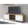Tv-alus TOUCH mattvalge / tamm, 183x40xH56 cm