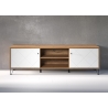 Tv-alus TOUCH mattvalge / tamm, 183x40xH56 cm