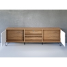 Tv-alus TOUCH mattvalge / tamm, 183x40xH56 cm