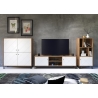 Tv-alus TOUCH mattvalge / tamm, 183x40xH56 cm