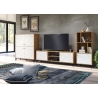 Tv-alus TOUCH mattvalge / tamm, 183x40xH56 cm