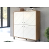 Kapp TOUCH mattvalge / tamm, 123x40xH136 cm