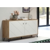 Kummut TOUCH mattvalge / tamm, 123x40xH76 cm
