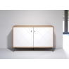 Kummut TOUCH mattvalge / tamm, 123x40xH76 cm