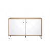 Kummut TOUCH mattvalge / tamm, 123x40xH76 cm