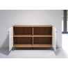 Kummut TOUCH mattvalge / tamm, 123x40xH76 cm