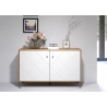 Kummut TOUCH mattvalge / tamm, 123x40xH76 cm