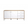 Kummut TOUCH mattvalge / tamm, 183x40xH76 cm
