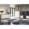 Kummut TOUCH mattvalge / tamm, 183x40xH76 cm