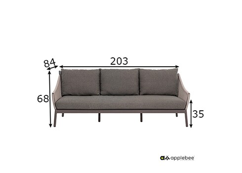 Diivan Apple Bee BIJOU hall, 203x84xH68 cm