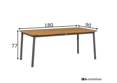 Söögilaud Apple Bee BIJOU tiik / hall, 180x90xH77 cm