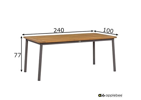 Söögilaud Apple Bee BIJOU tiik / hall, 240x100xH77 cm