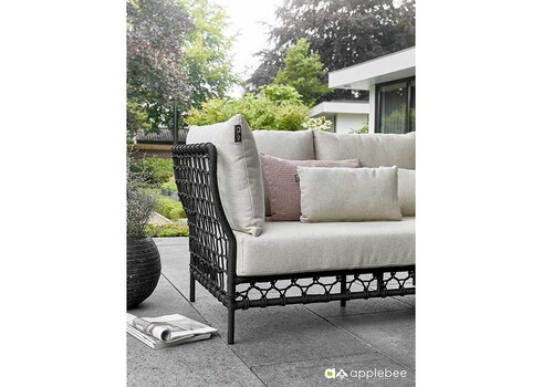 Diivan Apple Bee PURE beež / must parem, 141x81xH76 cm