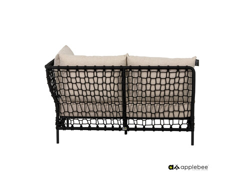 Diivan Apple Bee PURE beež / must vasak, 141x81xH76 cm