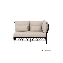 Diivan Apple Bee PURE beež / must vasak, 141x81xH76 cm