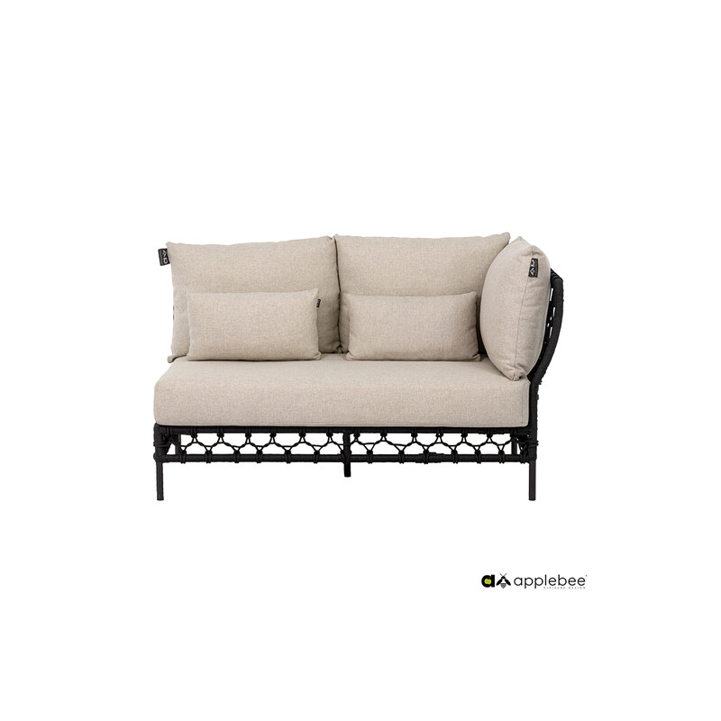 Diivan Apple Bee PURE beež / must vasak, 141x81xH76 cm