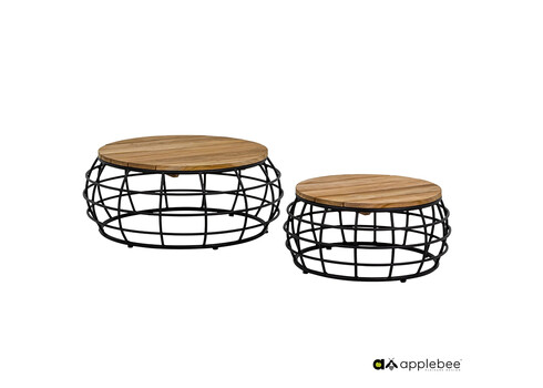 Diivanilaudade komplekt Apple Bee PURE tiik / must, 2 tk