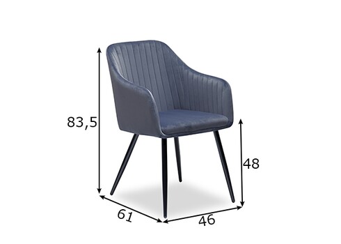 Tool SAVONA helesinine, 53x58xH85 cm, 2 tk