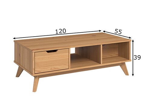 Diivanilaud SCANDIK meepruun, 120x55xH39 cm