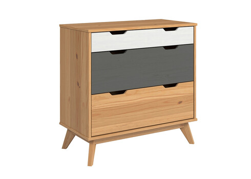 Jalatsikapp SCANDIK meepruun / valge / hall, 80x33xH101 cm