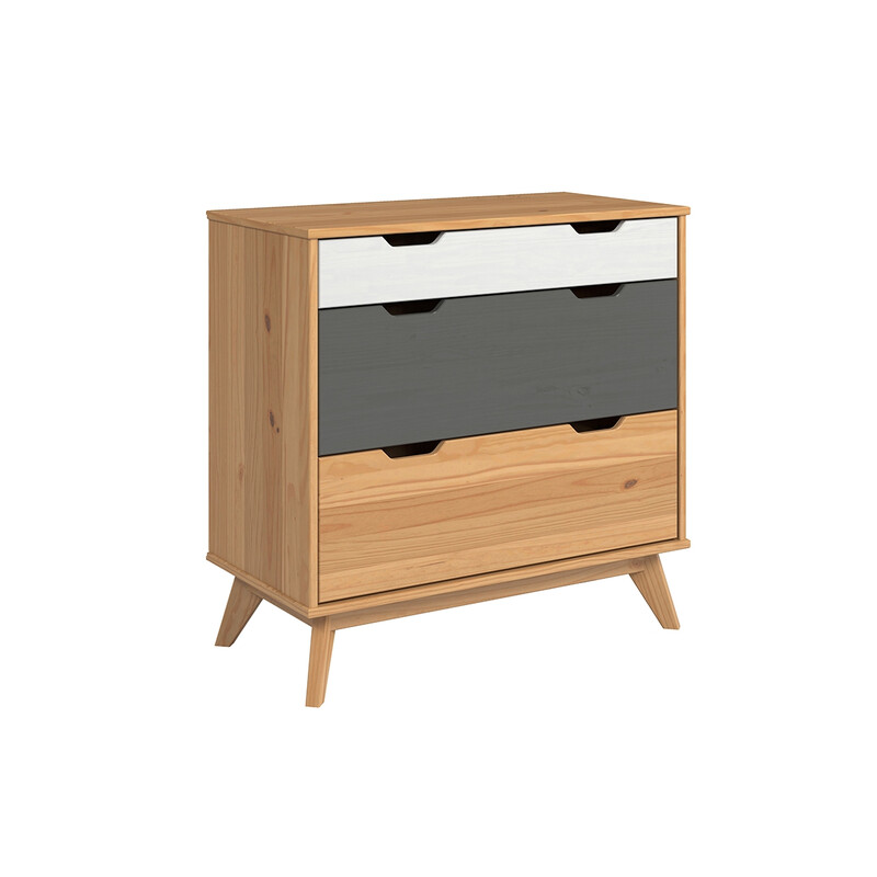 Jalatsikapp SCANDIK meepruun / valge / hall, 80x33xH101 cm