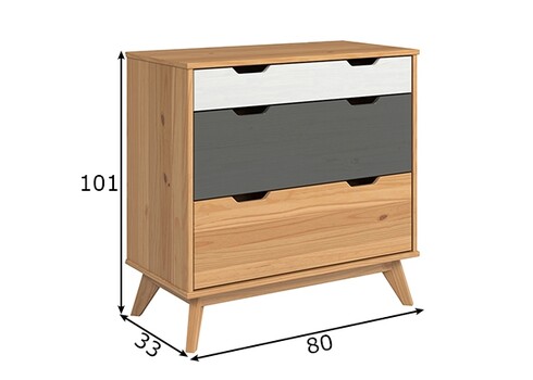 Jalatsikapp SCANDIK meepruun / valge / hall, 80x33xH101 cm