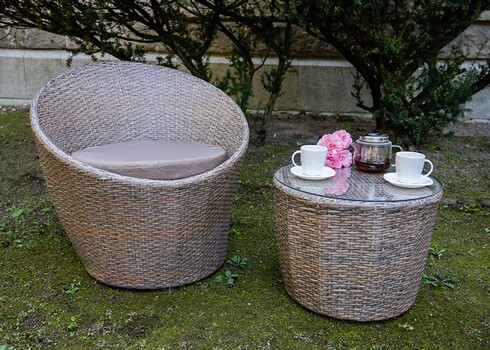 Aiamööbli komplekt Bello Giardino MODICO tumepruun, 2 tooli + laud