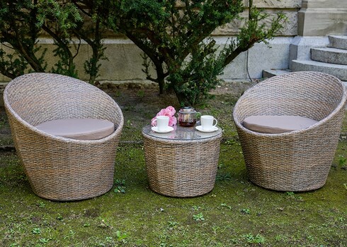 Aiamööbli komplekt Bello Giardino MODICO tumepruun, 2 tooli + laud