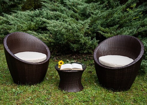 Aiamööbli komplekt Bello Giardino MODICO tumepruun, 2 tooli + laud