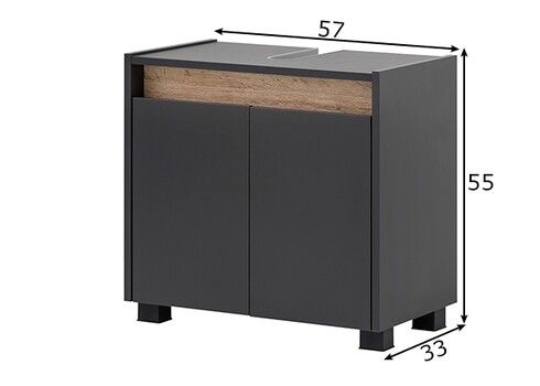 Valamukapp COSMO antratsiit, 57x33xH55 cm