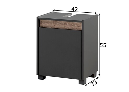 Valamukapp COSMO antratsiit, 42x33xH55 cm