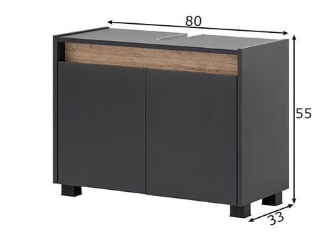 Valamukapp COSMO antratsiit, 80x33xH55 cm