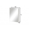 Peegelkapp COSMO valge, 50x16cH71 cm