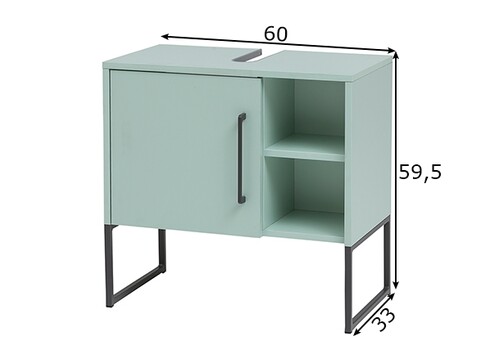 Valamukapp LIMONE münt, 60x33xH60 cm