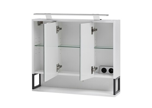 Peegelkapp LIMONE valge, 70x16xH61-68 cm, LED