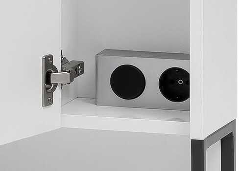 Peegelkapp LIMONE valge, 70x16xH61-68 cm, LED