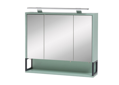 Peegelkapp LIMONE münt, 70x16xH61-68 cm, LED