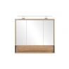 Peegelkapp LIMONE hele tamm, 70x16xH61-68 cm, LED